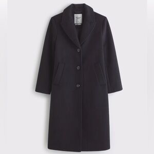 NWT Abercrombie & Fitch Wool Blend Tailored Topcoat